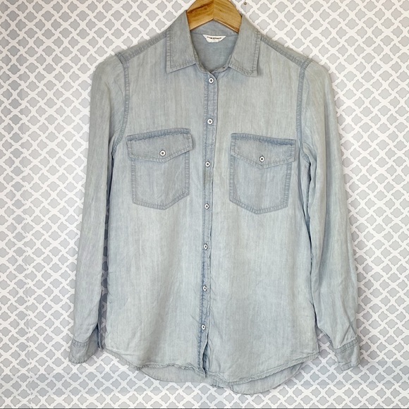 GUC Club Monaco Tatum Denim Button Down Shirt - Picture 2 of 8